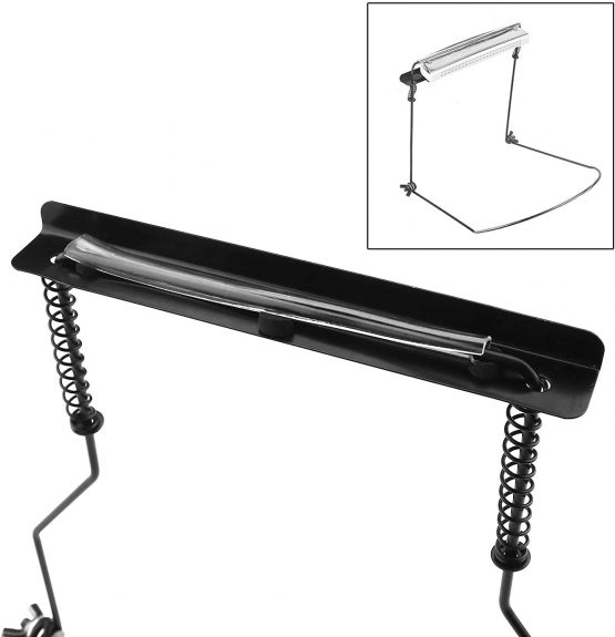 OTOTEC Professional 10 Holes Harmonicas Holder Adjustable Hand Free Neck Rack Black Metal - Image 4