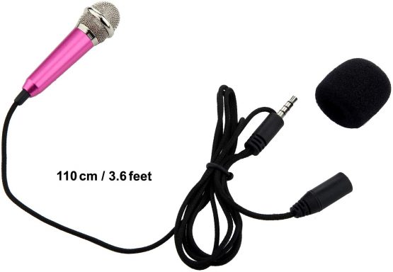 4 Pieces Mini Microphone Portable Vocal Microphone Mini Karaoke Microphone for Mobile Phone Laptop Notebook, 4 Colors - Image 3