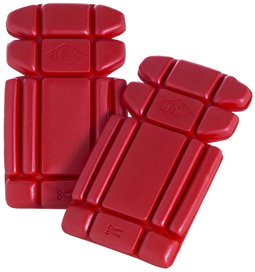 Lee Cooper LCKP002 Men's Ergonomic Strong Flexible Work Safety Knee Pads Inserts 1-Pair, Red, One Size - Image 2
