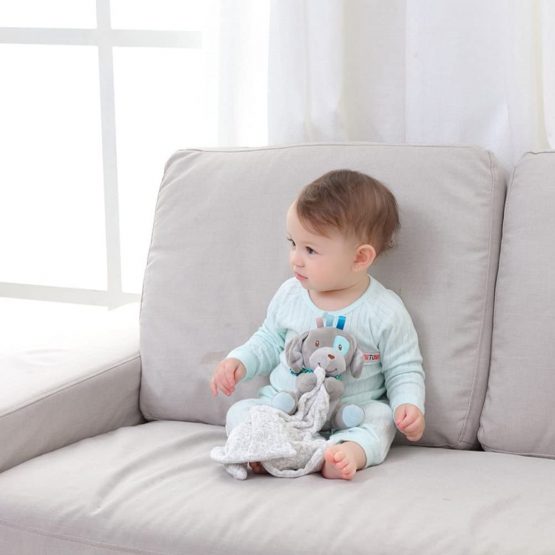 Baby Comforter Taggy Blanket Toddlers Lovely Cuddles Toy Security Blanket for Baby Soft Sleeping Toys Cute Animal Design Plush Stuffed Toys(Puppy) - Image 4