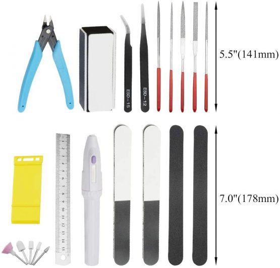 WMYCONGCONG 17 PCS Gundam Model Tools Kit Hobby Building Tools Craft Set for Basic Model Building Repairing and Fixing - Image 2