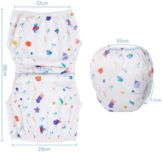 HBselect Reusable Swim Nappies for Baby Toddler Boy Adjustable Swimming