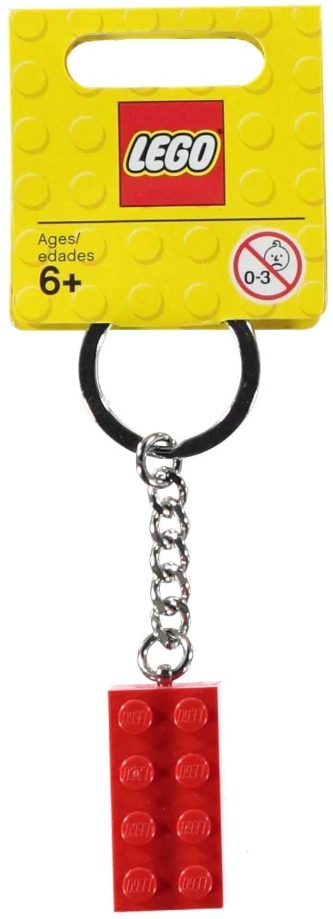 Lego red (size 2x4) brick keyring - 850154