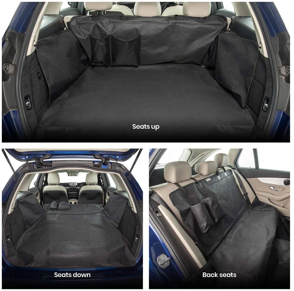 MuttStuff & Co Dog Car Boot Liner Protector Cover with (3-in-1) FREE Pet Seat Belt Waterproof Covers Travel Accessories Car Seat Protection Fits Cars - Image 2