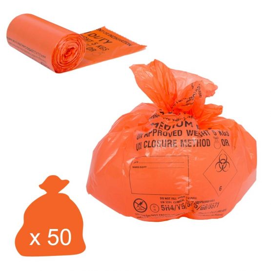 Clinical Waste Bags - Medium Duty 30 Litre/5 kg