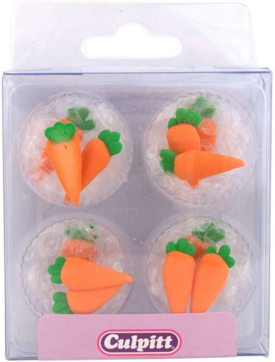 Culpitt 381 Carrot Sugar Pipings 12 Pack, 2.5 Centimetre, Orange