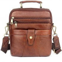 Xieben Vintage Leather Shoulder Messenger Bag for Men Travel Business Crossbody Pack Wallet Satchel Sling Chest Bags