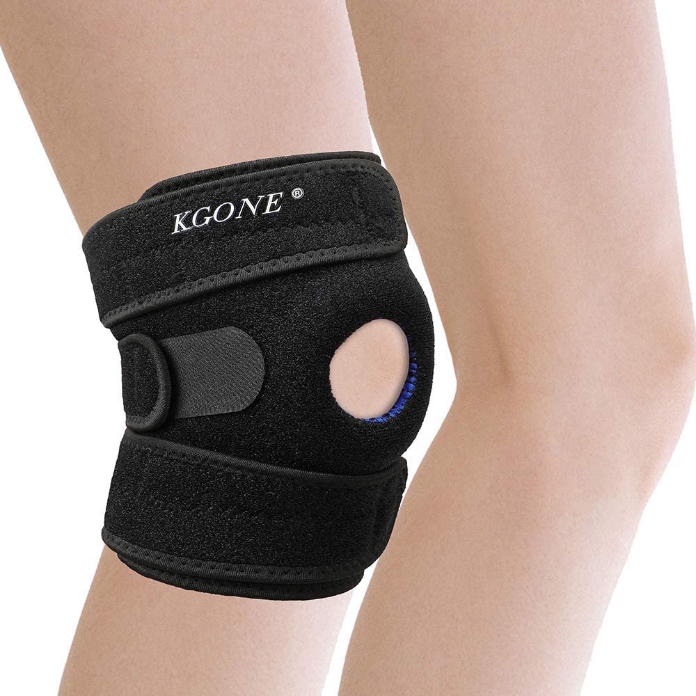 KGONE Knee Brace Support with Anti-Slip Design, Fully-Adjustable Neoprene Brace-Support for Sports Arthritis Pain Relief