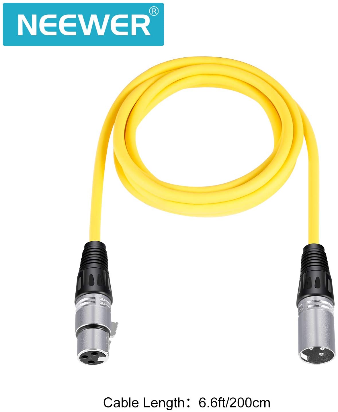 NEEWER 6 Pack 6.5 feet/2m Mic Cable Cord - Image 2