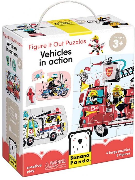 Banana Panda 49031 Vehicles in Action Puzzle Assignment Activity Game Multicoloured
