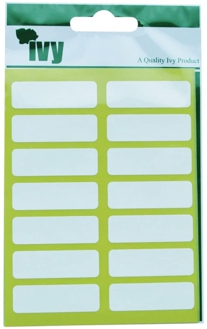WHITE LABELS 12X38MM 232150, 12mm x 38mm