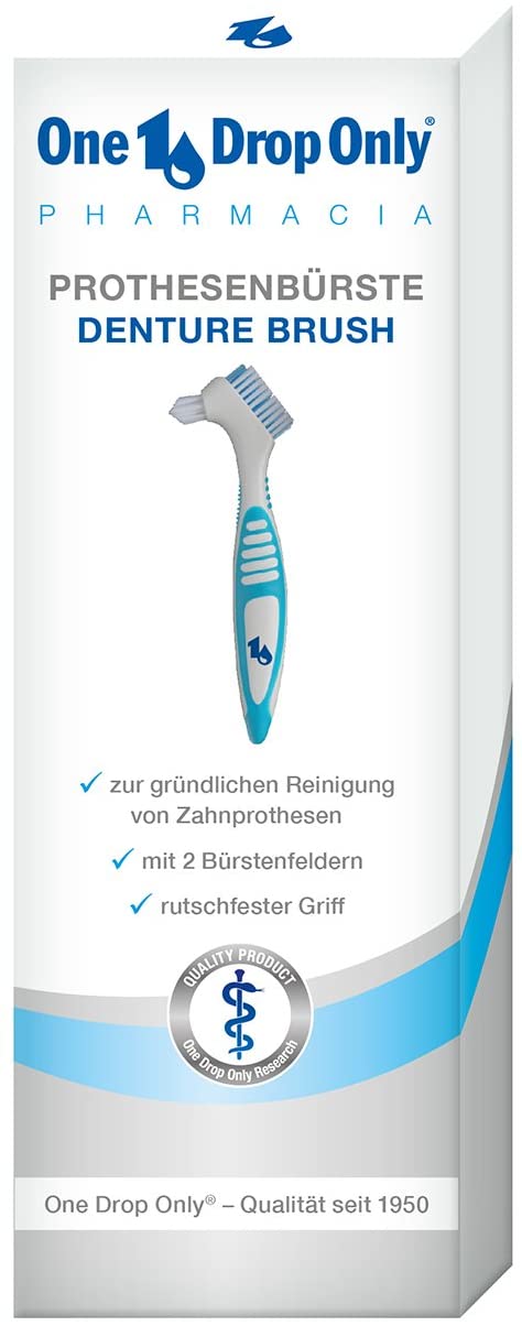 One Drop Only Denture Brush, Blau