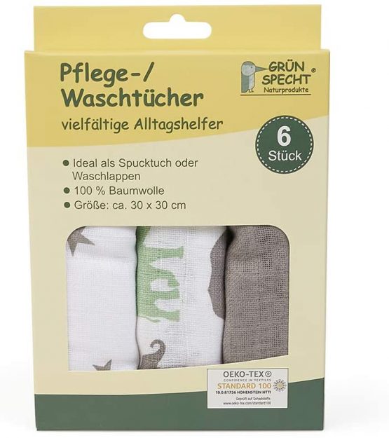 Grünspecht 1501-V1 Washcloths 30 x 30 cm Set of 6 - Image 2
