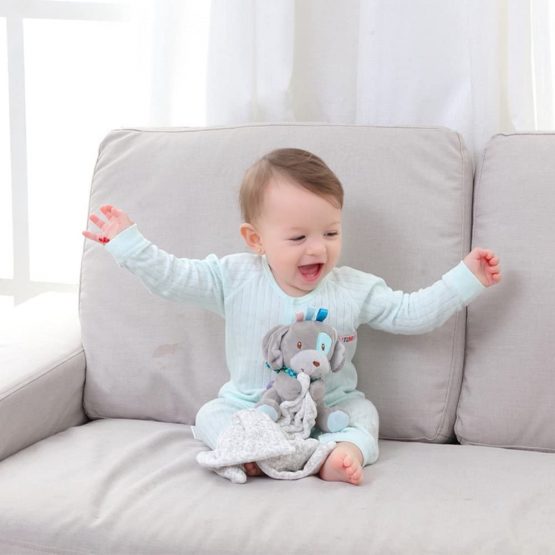 Baby Comforter Taggy Blanket Toddlers Lovely Cuddles Toy Security Blanket for Baby Soft Sleeping Toys Cute Animal Design Plush Stuffed Toys(Puppy) - Image 2