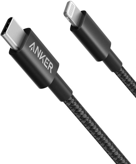 USB C to Lightning Cable, Anker New Nylon USB-C to Lightning Charging Cord for [Apple MFi Certified] for iPhone 11 Pro/X/XS/XR / 8 Plus/AirPods Pro, Supports Power Delivery (3.3ft, Black)