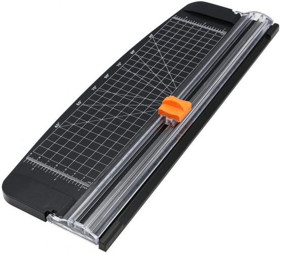 flintronic A4 Paper Cutter, 38CM Paper Trimmer Portable Guillotine, Scrapbooking Tool with Automatic Security Safeguard for Craft Paper, Coupon, Label and Cardstock