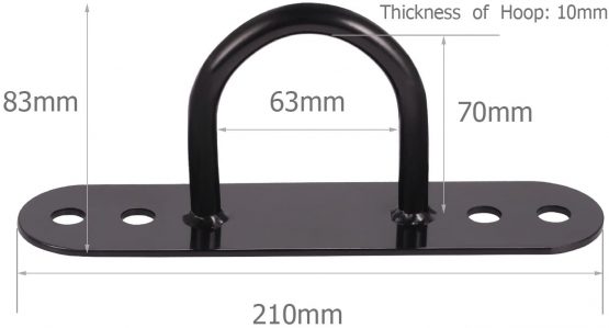 KYLIN SPORT Battle Rope Wall/Ceiling Mount Anchor Bracket Hook for Suspension Straps Crossfit Gymnastic Rings, Body Weight Strength Training Systems, Yoga Swings Hammocks, Boxing Equipment - Image 3