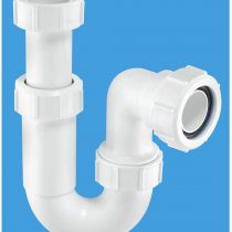 McAlpine ASA10 11/4 inch x 75mm Water Seal Adjustable Inlet Tubular Swivel 'P' Trap with Multifit Outlet, White