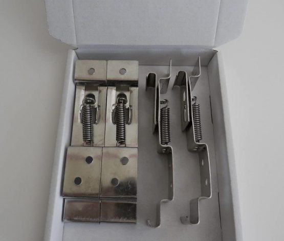 BITS4REASONS - 4 X (2 PAIR) TRAILER NUMBER PLATE HOLDERS CLIPS LICENSE PLATE BRACKETS STAINLESS SPRING LOADED STEEL - STANDARD UK SIZE PLATE 11CM (110MM) DEPTH… - Image 2