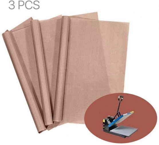 3 Pack PTFE Teflon Sheet for Heat Press Transfer Sheet Non Stick 16 x 24" Heat Transfer Paper Reusable Heat Resistant Craft Mat - Image 2
