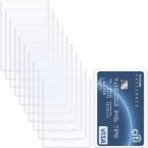 Wisdompro 10pcs Medicare Card Holder Protector Sleeves, 6 Mil Soft and Flexible Clear PVC Wallet Size Slot for NHS Vaccination Card, Social Security Card, Insurance Card, Credit Card,Driver's License