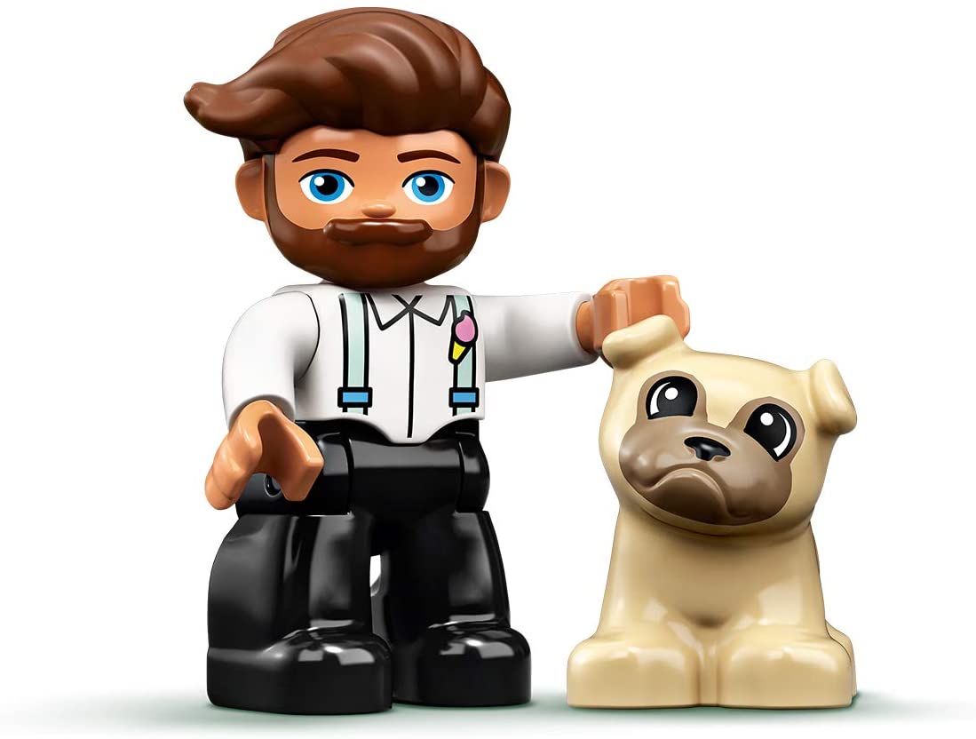 LEGO 10927 DUPLO Town Pizza Stand Playset with Pizza and Dog Figure, Large Bricks, Early Development Toy for Toddlers 2+ Year Old - Image 3
