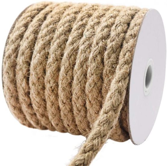 tenn well Braided Hemp Rope, 11mm Thick Jute Twine String for DIY Cat Scratch Post, Gardening Bundling Craft Decoration (Brown) - Image 2