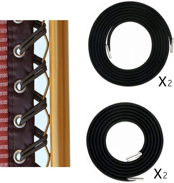 Replacement Cord for Zero Gravity Chair, 4 Pack Universal Replacement Elastic Cords Repair Tool Kit for Sun Loungers, Garden Chairs, Outdoor Recliners, Anti Gravity Chair, Bungee Chairs - Black - Image 2