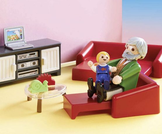 Playmobil 70207 Dollhouse Living Room with Fireplace, With Lighting Effect, for Children Ages 4+ - Image 3