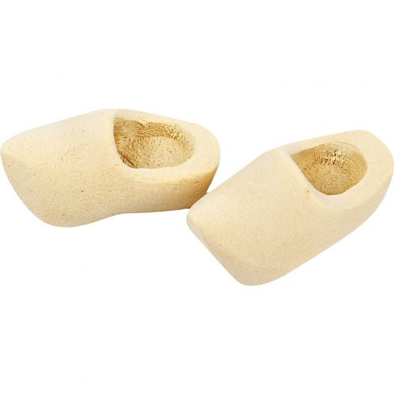 Creativ 100263 Dutch Wooden Clogs, L: 30 mm, 2pairs