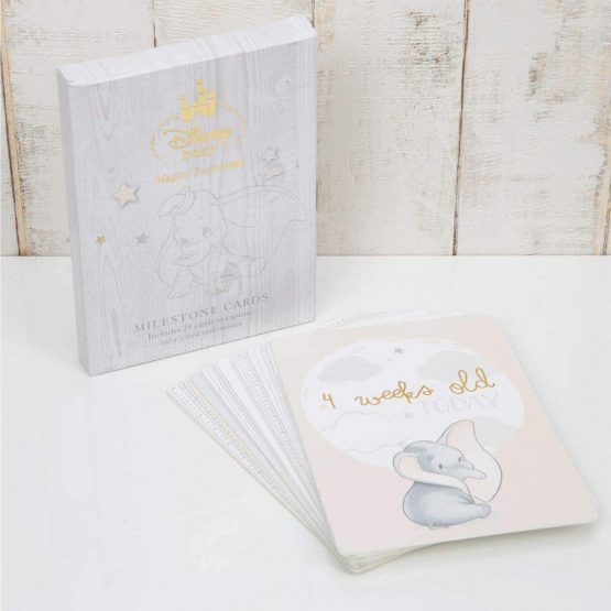 Disney Baby Dumbo 24 Keepsake Photo Prop Cards for Babies Every New Step & Change - Image 2