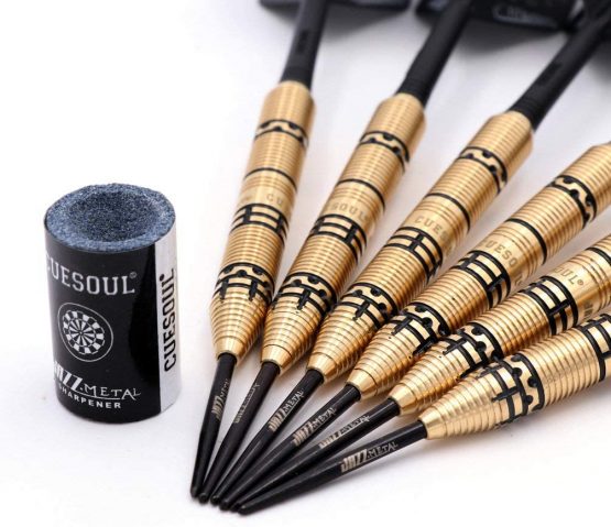 CUESOUL JAZZ-METAL 21g Steel Tip Black Coated Brass Dart Set with AK5 Integrated Flights - Image 4