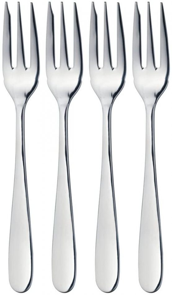 MasterClass Kitchen Craft Cake Fork Set, Silver, 4-Piece