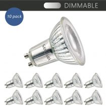 10 X Sanlumia 7W COB Dimmable Gu10 Super Bright 520LM LED Recessed Lighting Spotlight 75W Halogen Equivalent Cool White 6400K