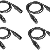 4PCS 1m long dmx 512 Cable dmx 3.2t 3 Pin True Dmx Cable male to female for dmx stage lights