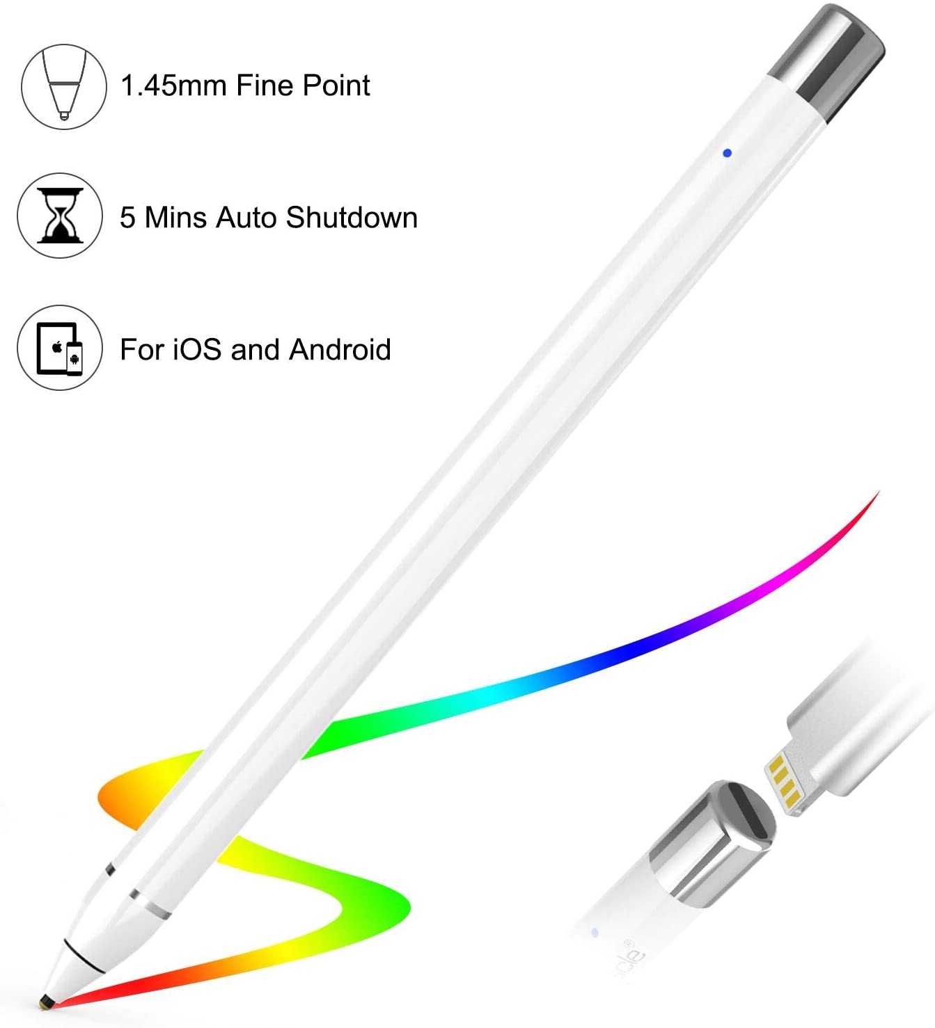 Ciscle Stylus Pen Compatible with iPad, Rechargeable Apple Pencil with