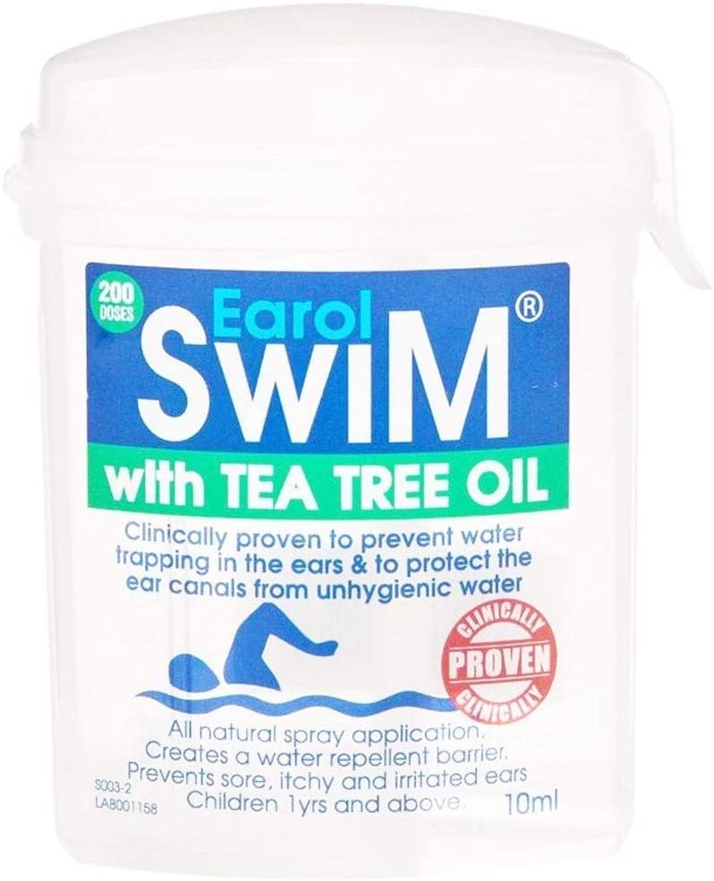 Earol Swim Olive Oil and Tea Tree Ear Spray, an Invisible Ear Plug, Protects Against Water Trapping to Prevent Infections