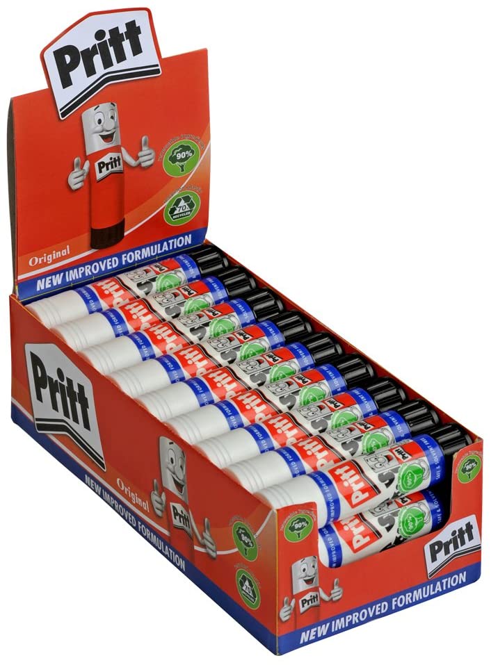 Pritt Display Glue Stick, 11 g - Pack of 25, transparent, 11g