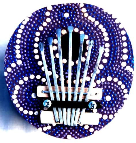 Coconut painted thumb Piano (Mbira or Kalimba), brown, Medium - Image 4