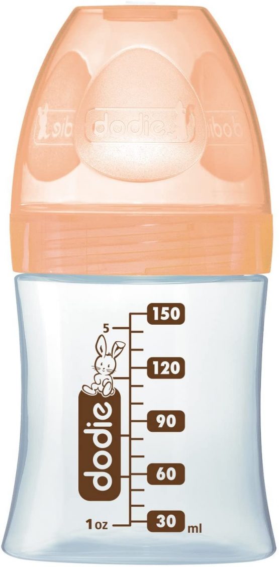 Dodie - Bottle Glass Initiation + 150 ml Beige Deer 0-6 Months, Flat Teat Flow Rate 1. - Image 2