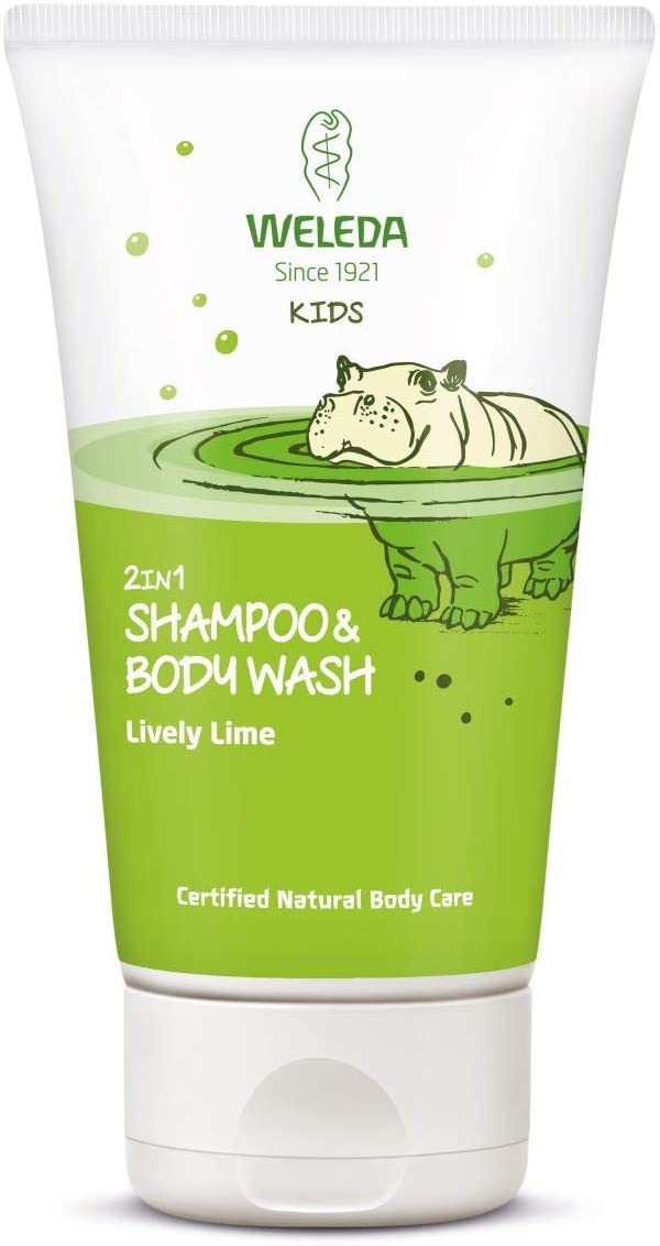 Weleda Kids 2-in-1 Shower & Shampoo Sparkling Lime 150ml, No Colour, 150 ml (Pack of 1)