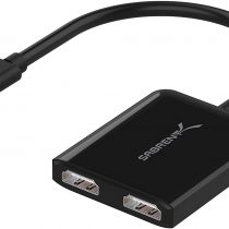 Sabrent USB Type-C Dual HDMI Adapter [Supports Up to Two 4K 30Hz Monitors, Compatible with Windows Systems Only] (DA-UCDH)