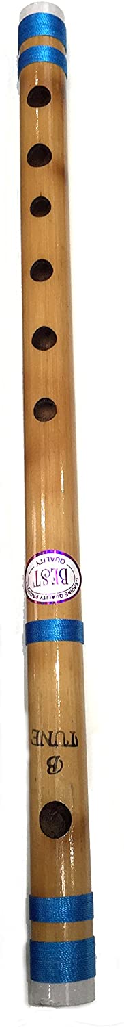 Bansuri Indian Flute For Beigginners to Professional Bamboo Flute 14 inch B Scale Transverse Flute, Colorful