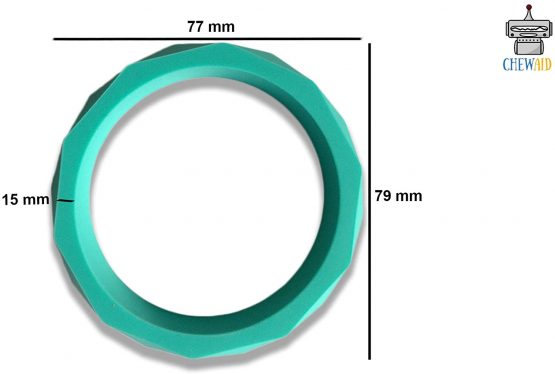 ChewAid Chew Pendant Bangle Bracelet Training and Development Fidget Toy Chew Necklace for Teething Babies,Sensory,Oral Motor, Anxiety, Autism, ADHD (turquoise) - Image 2