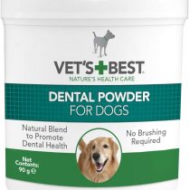 Vet's Best Natural Dental Powder for Dogs |Clean Teeth and Fresh Breath - 90 g