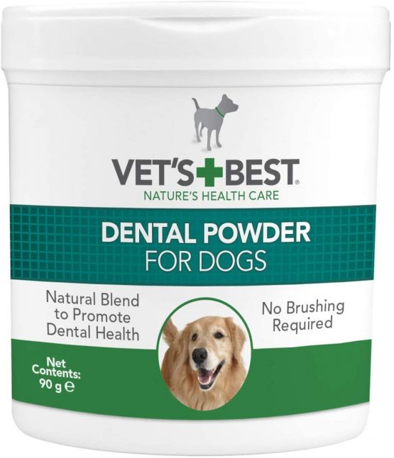 Vet's Best Natural Dental Powder for Dogs |Clean Teeth and Fresh Breath - 90 g
