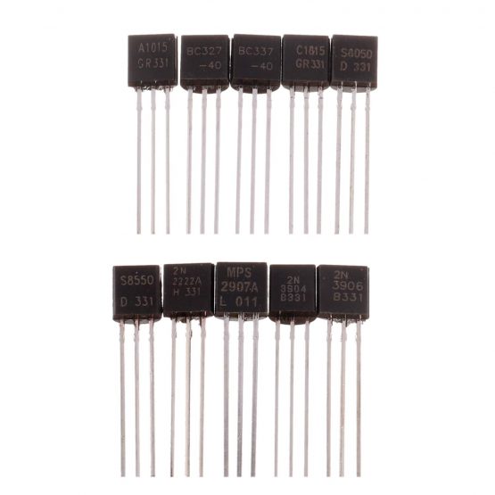 BOJACK 10 Values 250 Pcs A1015 BC327 BC337 C1815 S8050 S8550 2N2222 2N2907 2N3904 2N3906 PNP NPN Power General Purpose Transistors Assortment Kit - Image 4