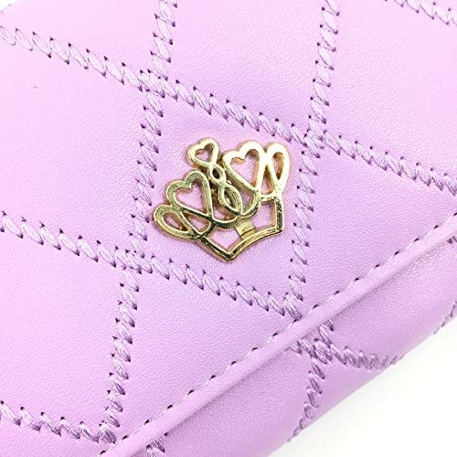 Symphonyw Women Leather Wallet,Long Fashion Crown Female's Handbag Money Wallet for Ladies Girls, Violet - Image 2