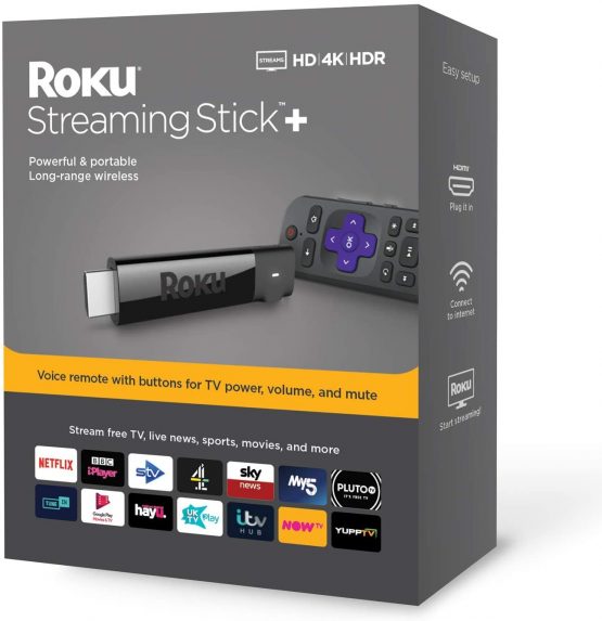 Roku Streaming Stick+ | HD/4K/HDR Streaming Media Player, Black