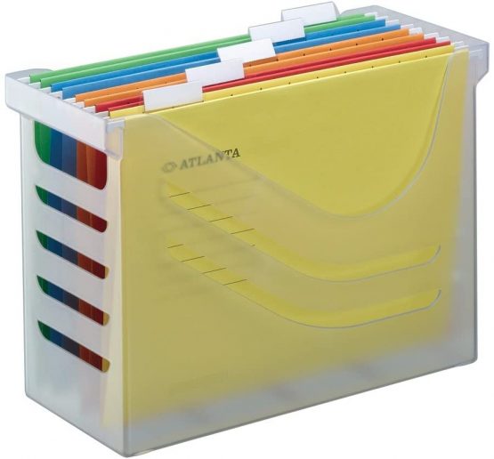 Jalema Atlanta Silky Touch Office Box Complete with 5 Files - White A65802600